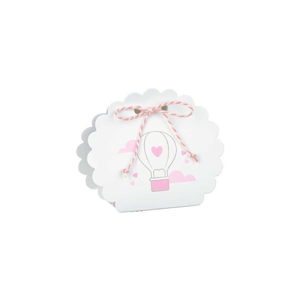 SCATOLA 58X40X85 MONGOLFIERA ROSA